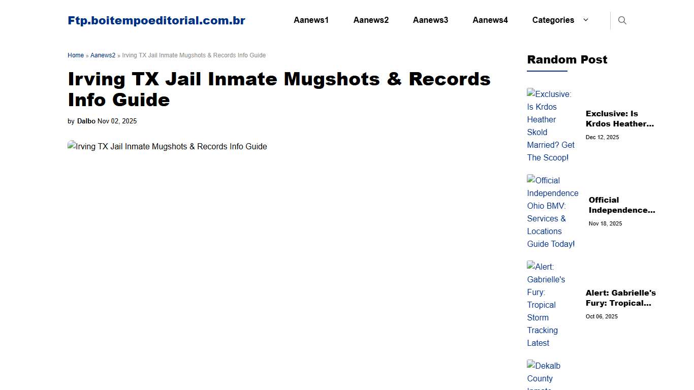 Irving TX Jail Inmate Mugshots & Records Info Guide